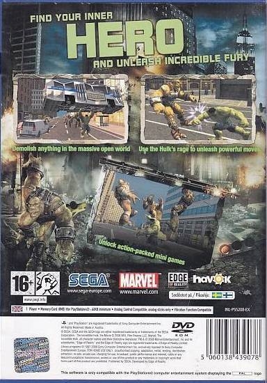 The Incredible Hulk - PS2 (Genbrug)